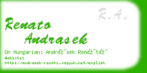 renato andrasek business card